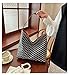 Geometric Pattern Hobo Tote Bag, Large Capacity Shoulder Handbag with Brown Trim, Fashion Crossbody Purse for Women