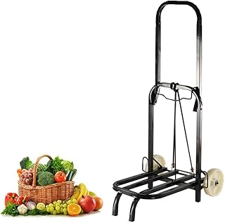 JF-XUAN Cart Folding Hand Truck with Luggage Shopping Trolley,Carts with Extendable,Durable Portable Folding Telescopic Handle Aluminum Alloy Cart