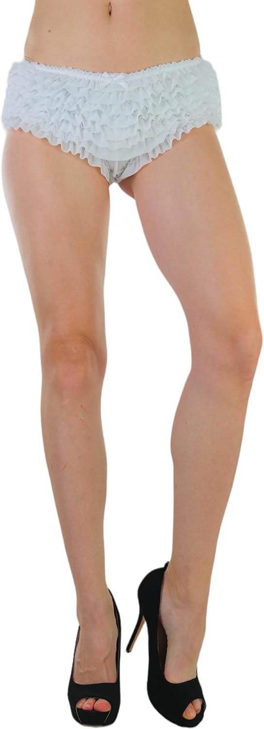 ToBeInStyle Women’s Mesh Ruffle Lace Cheeky Boyshort Panty Booty Shorts Burlesque Retro Style - Image 6