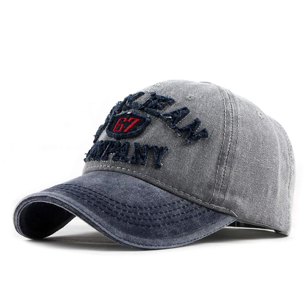 Denim Casual Topee Hat Embroidered Baseball Cap Unisex