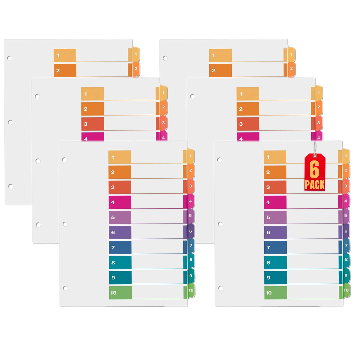 Snapklik.com : 1InTheOffice 3 Ring Binder Dividers