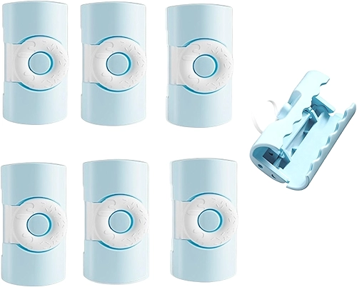 Prendedores de lençol cilíndricos, fixadores de lençol ajustáveis sem agulha que seguram acessórios de cama deslizantes e caem para a maioria dos colchões, há um fecho tipo donut, clipes de vedação de