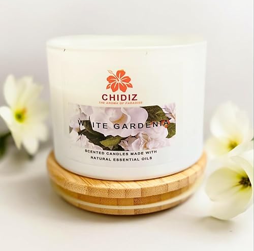 Miniatura 5 de White Gardenia - Velas perfumadas de soja, vela grande en tarro de 1 mecha, hasta 45 horas de tiempo de combustión, velas relajantes