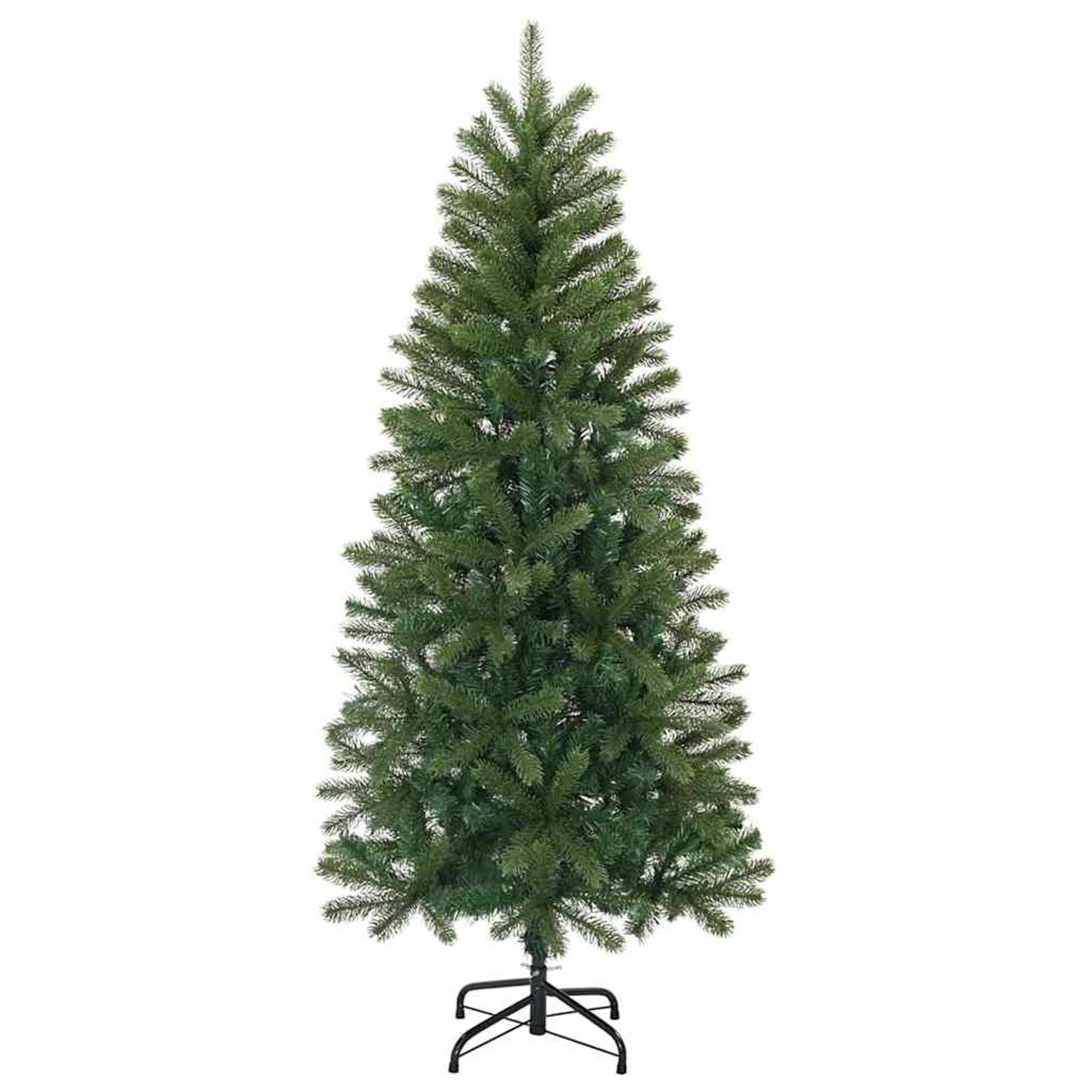 Albero di Natale artificiale, con 150 LED, Verde, 120 cm, PE e PVC, per decorazione festiva, stanza, balcone, atmosfera accogliente, tema natalizio, occasioni festive, decorazione interna esterna, lin