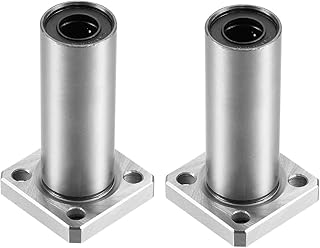 uxcell LMK10UU Extra Long Square Flange Linear Ball Bearings, 10mm Bore Dia, 19mm OD, 55mm Length(Pack of 2)