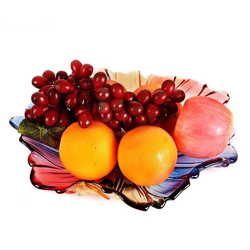 FLaig Kosz na owoce, miska, kreatywny szklany kosz na owoce, słonecznik, talerz na owoce, salon, kuchnia, duży garnek na owoce, dekoracyjny na stół (B30 cm)