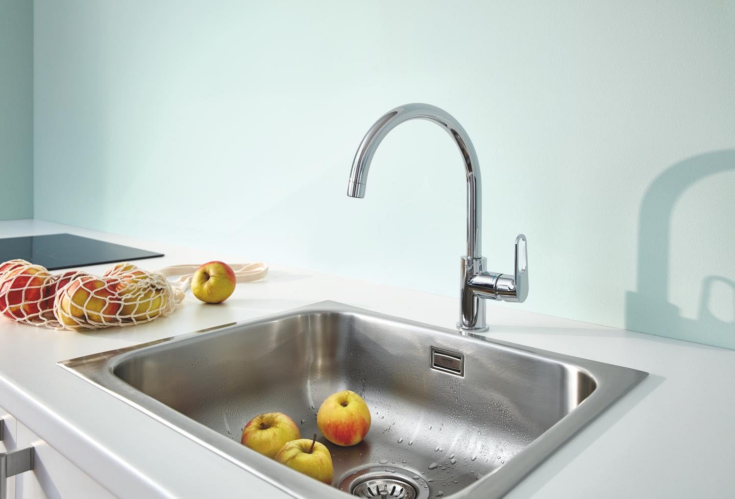 GROHE Start Flow Robinet de cuisine évier pivotant 360° Supersteel