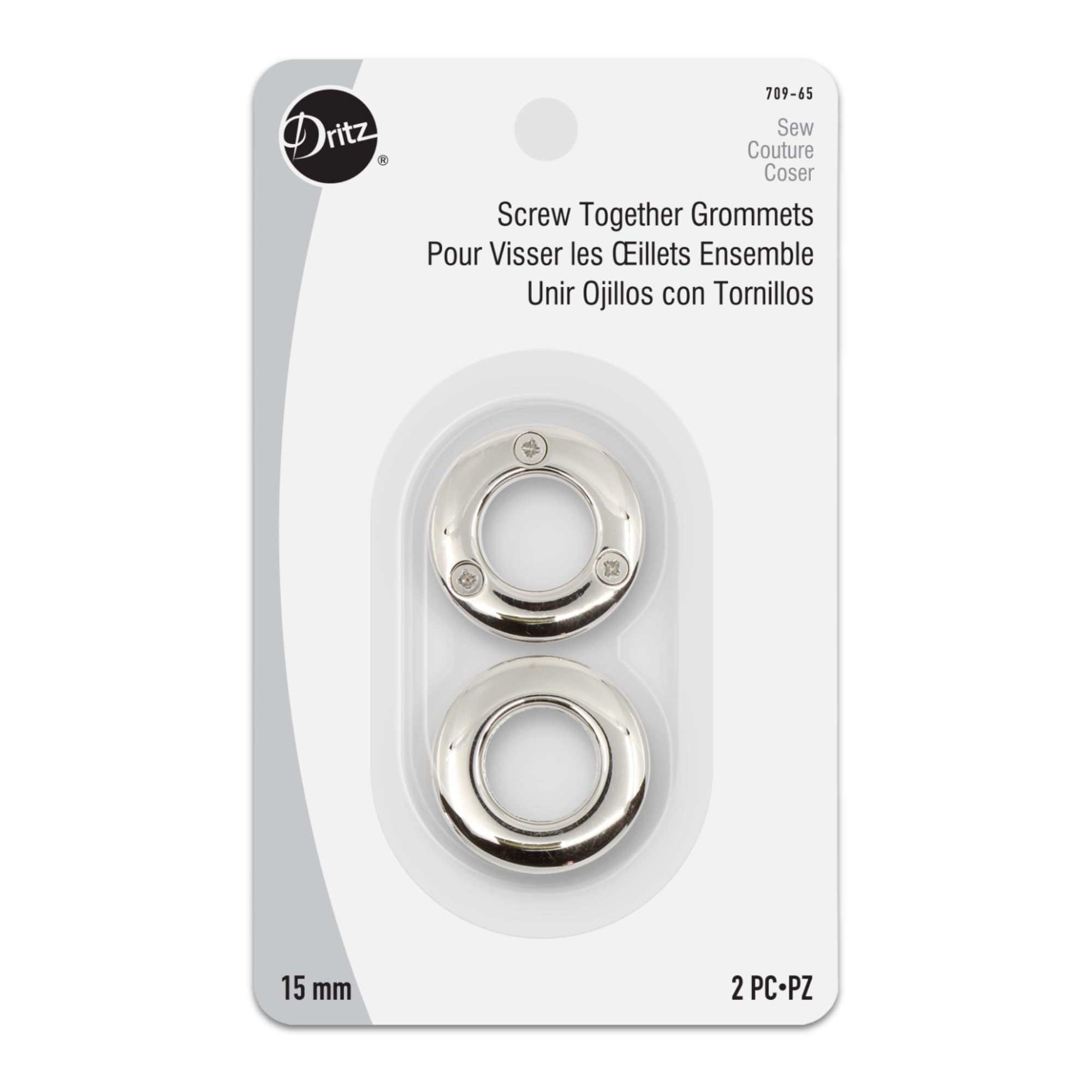 Dritz Screw Together Grommet -Round - Nickel, Other, Multicoloured