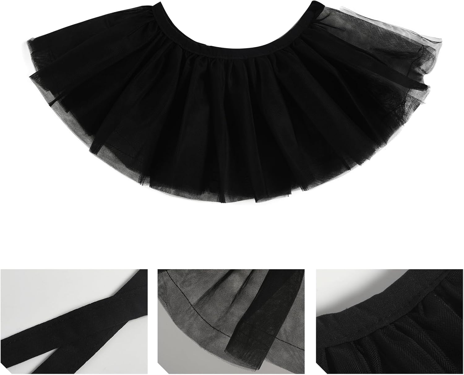 5Pcs Clown Costume Accessories Women Clown Ruffle Collar Pompom Balls and Gloves for Halloween Cosplay Party - Image 3