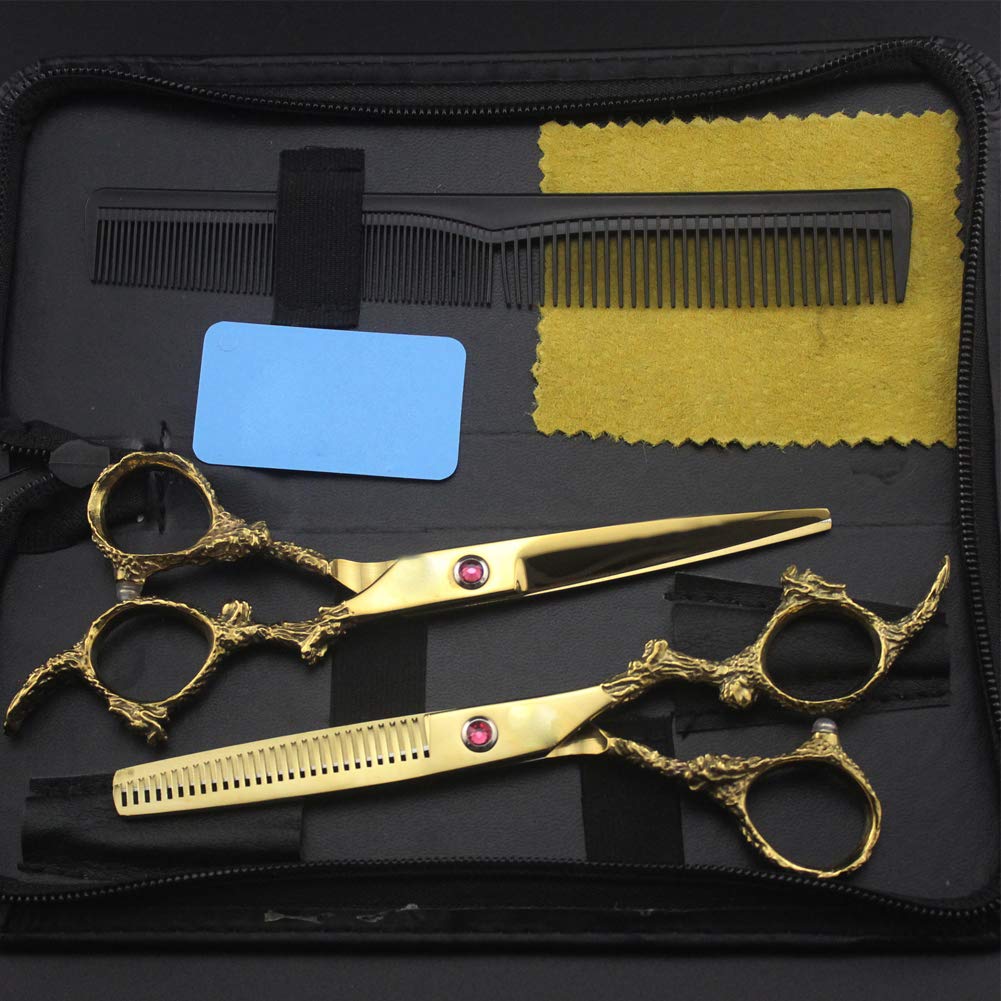 Forbici Sottili 6 Pollici Professionale Forbici Per La Toelettatura Per Tagliatori Di Cani Giapponesi 440c Che Tagliano Capelli,E,6 inch set