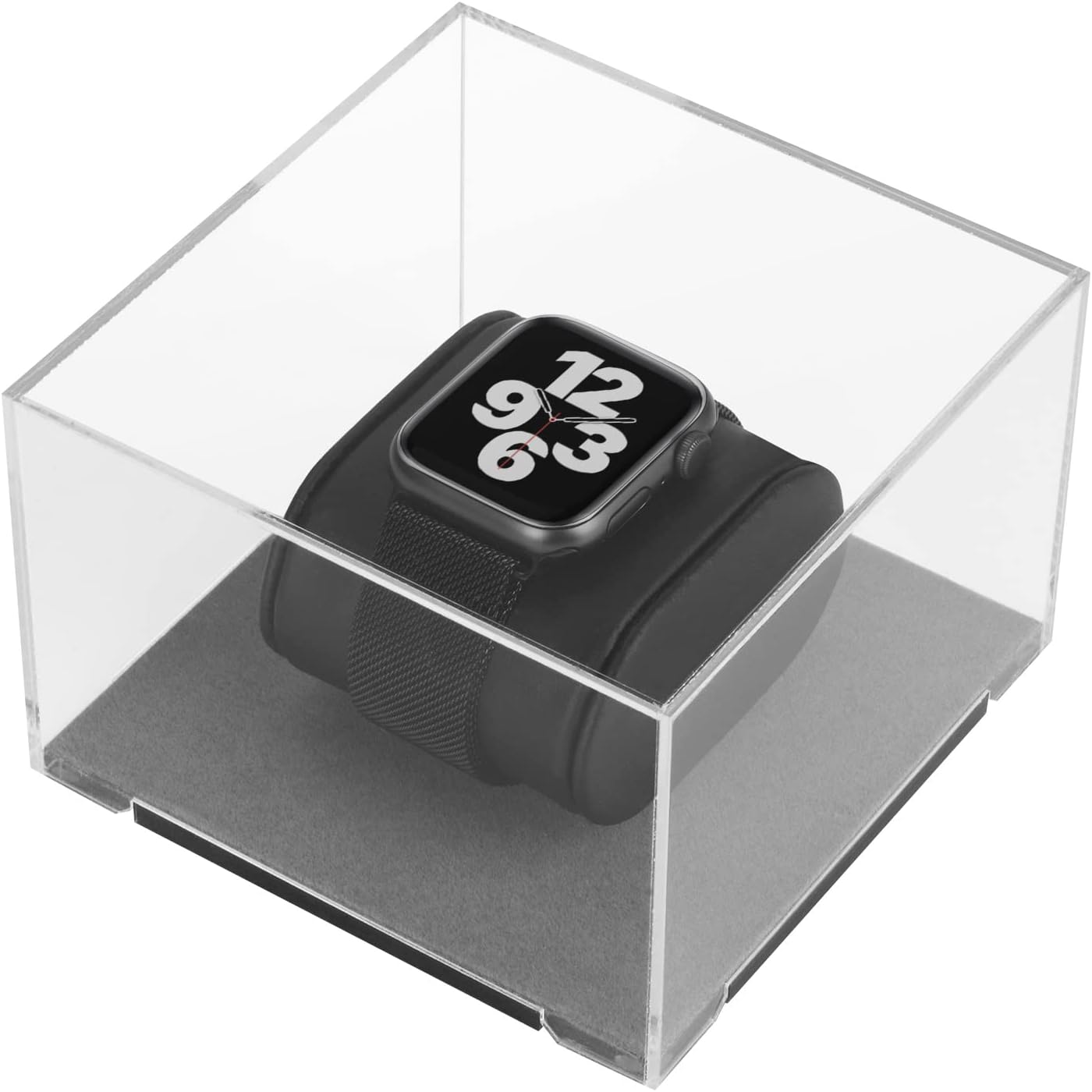 Homakover Acrylic Watch Display Case with Leather Watch