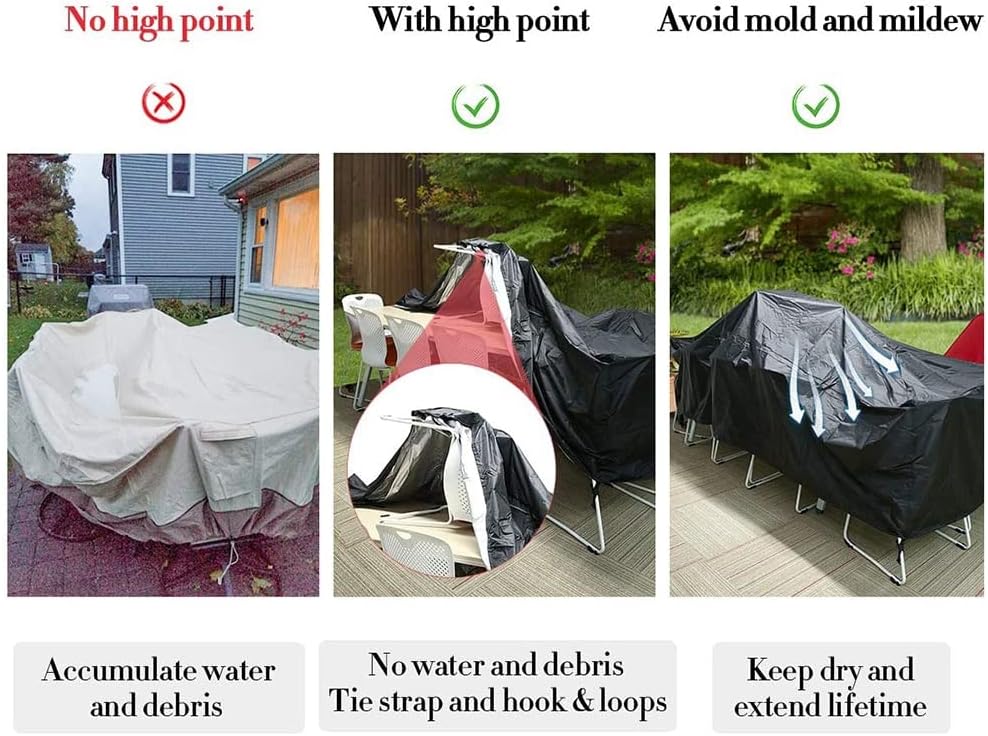 屋外の防水庭の家具はテーブルのためのパティオレインスノーガーデンカバーをカバーします。 (Specification : 180X1