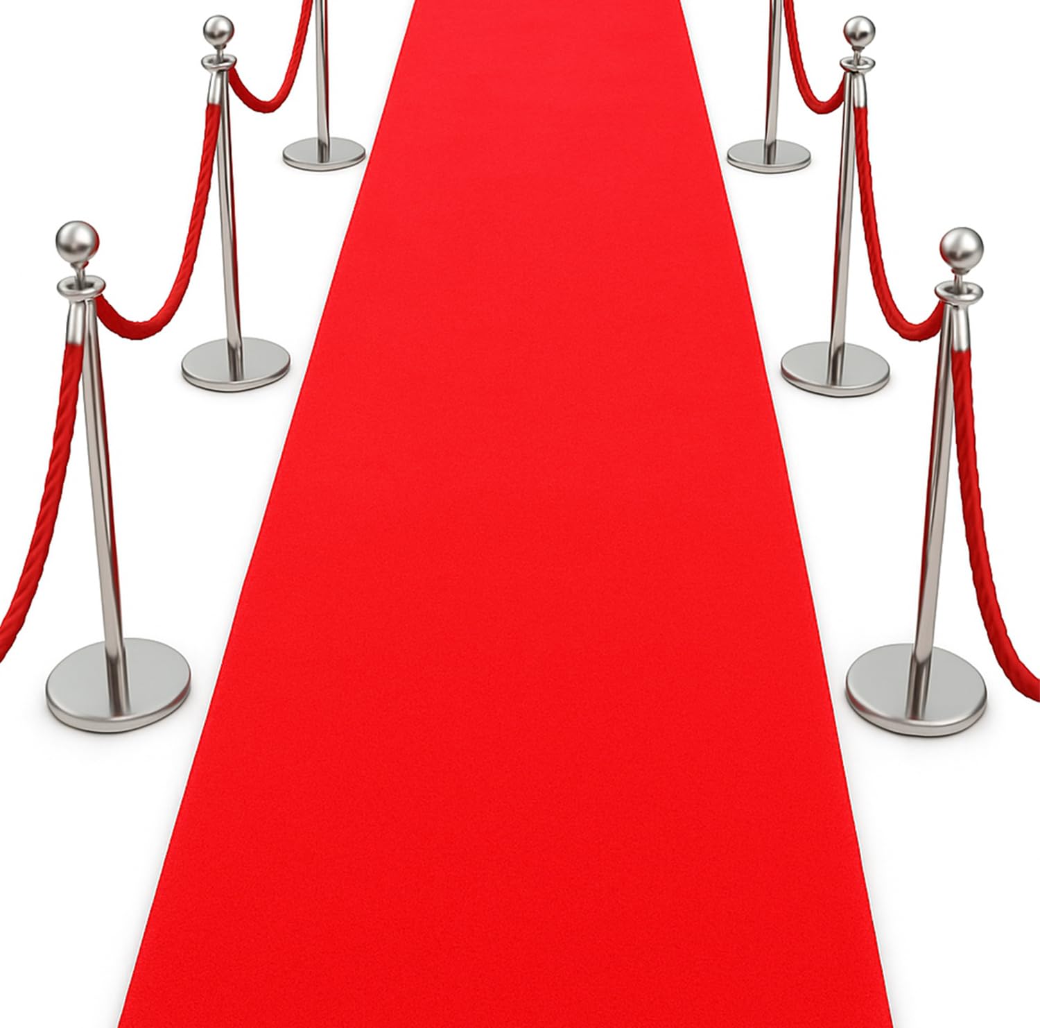 Red Carpet Runner - Pack of 1-15ft Red Fabric Runner for Indoor and Outdoor Use - Perfect Decoration for Hollywood-Themed Parties, Weddings, Proms, Carpet Events