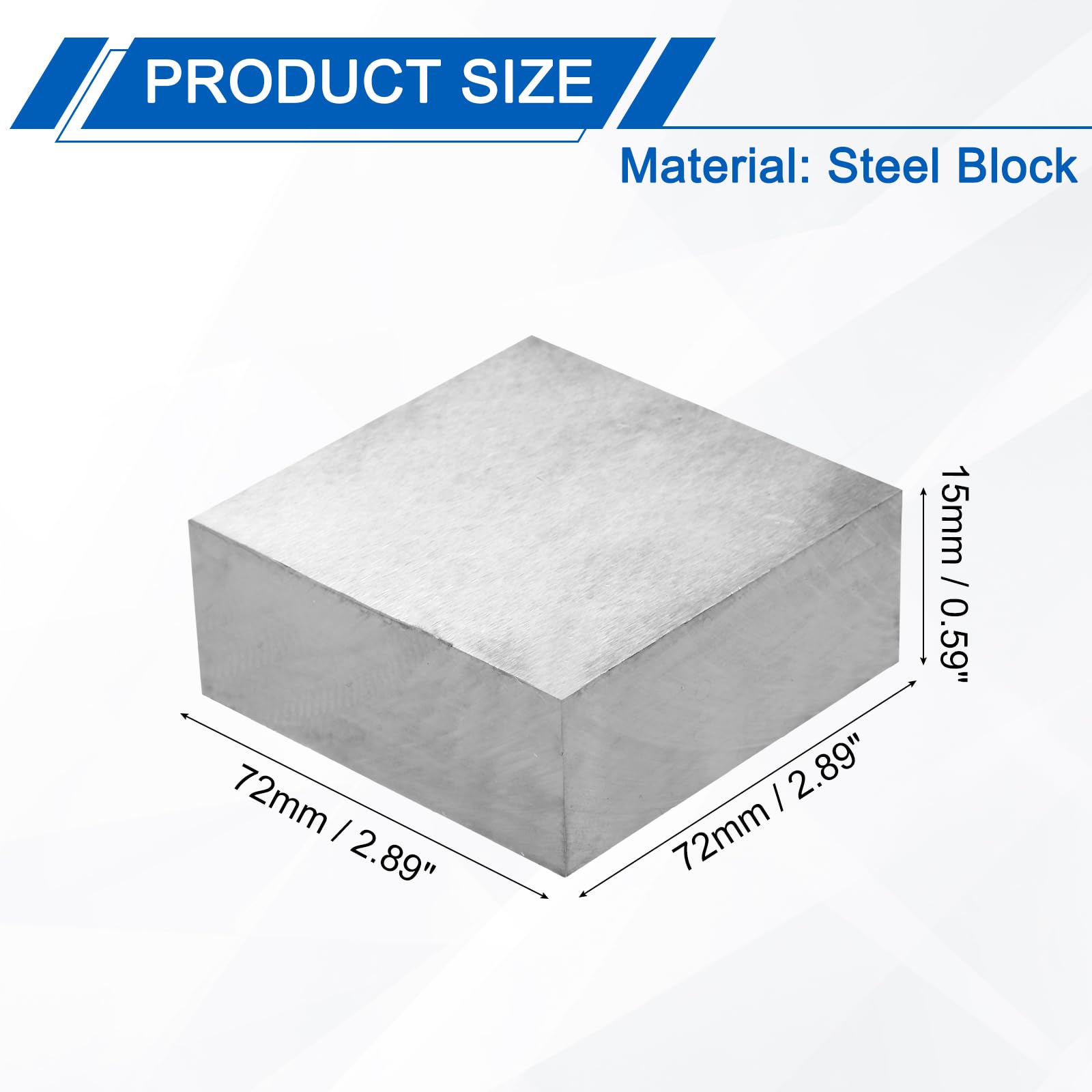 PATIKIL 72x72x30mm Steel Bench Block - Image 2