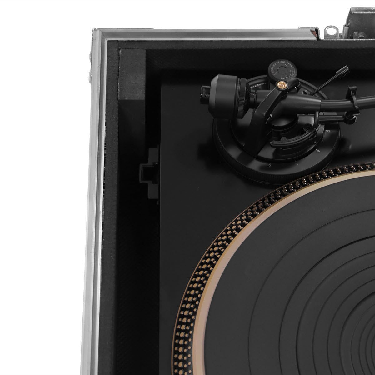 Plugger Case Flight Turntable Flightcase pour Platine Vinyle. Valise Tourne Disque. Flight Case Professionnel Noir. Compatible Technics SL1200, PLX-1000 Audio Technica LP120, Reloop RP7000 et Autres.
