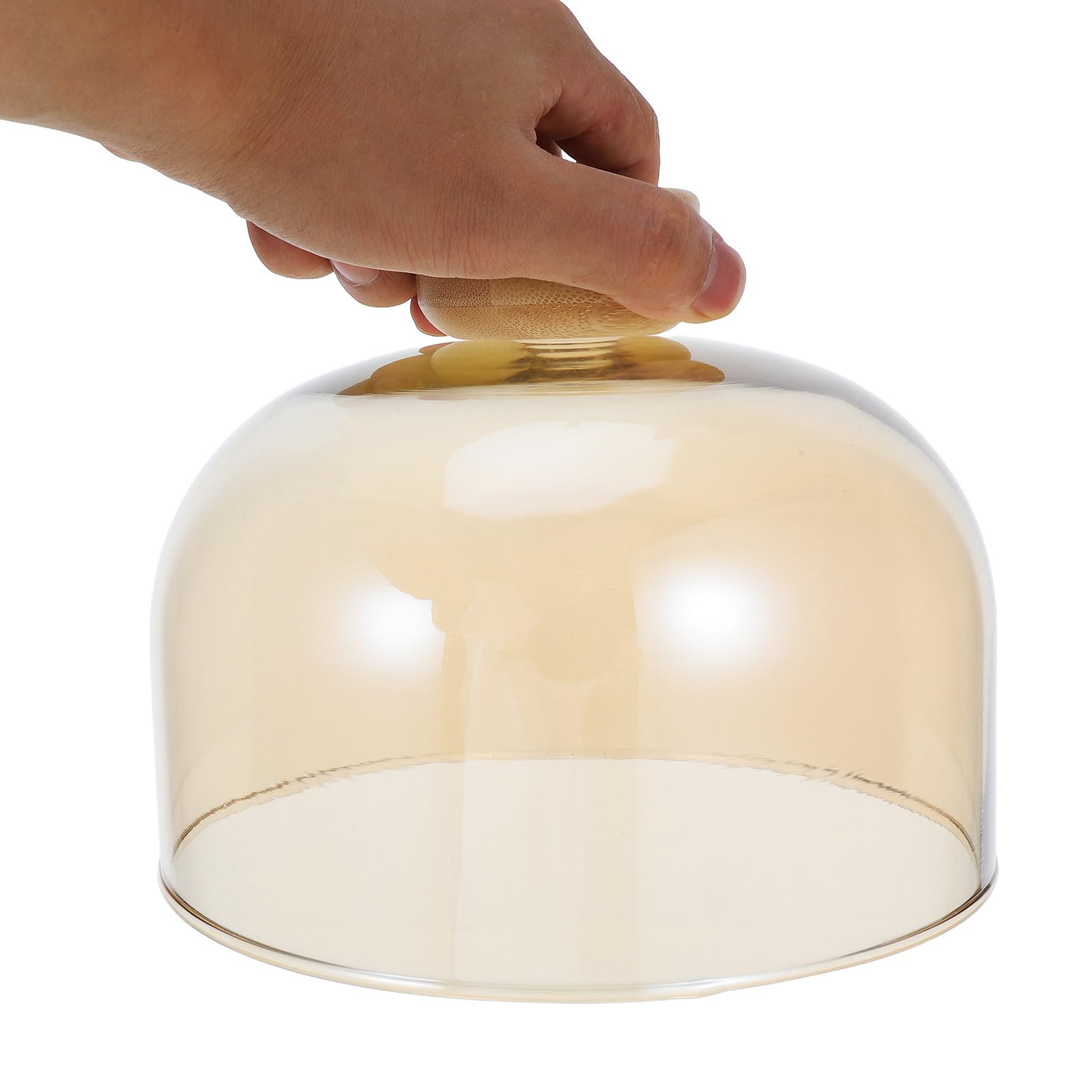 Alzata per Dolci con Cupola in Legno e Vetro per Matrimoni | Elegante Design Naturale, Facile da Riporre e Pulire, Mantiene i Dessert Freschi, Uso Interno