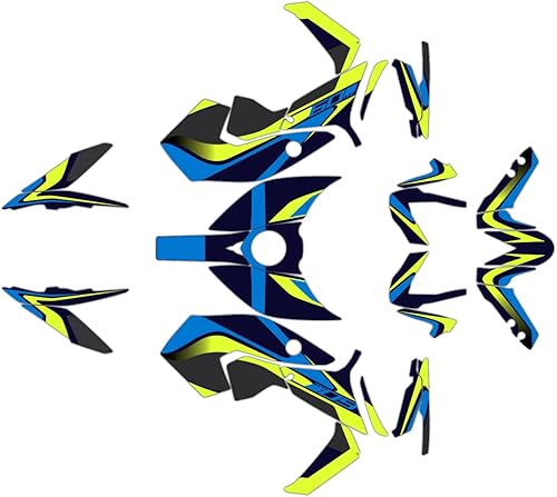 Vista 3 de NUEVO Kit gráfico para Yamaha MT-09 FZ-09 (17-20) Kit de calcomanías gráficas (YH-BFY) (mate)