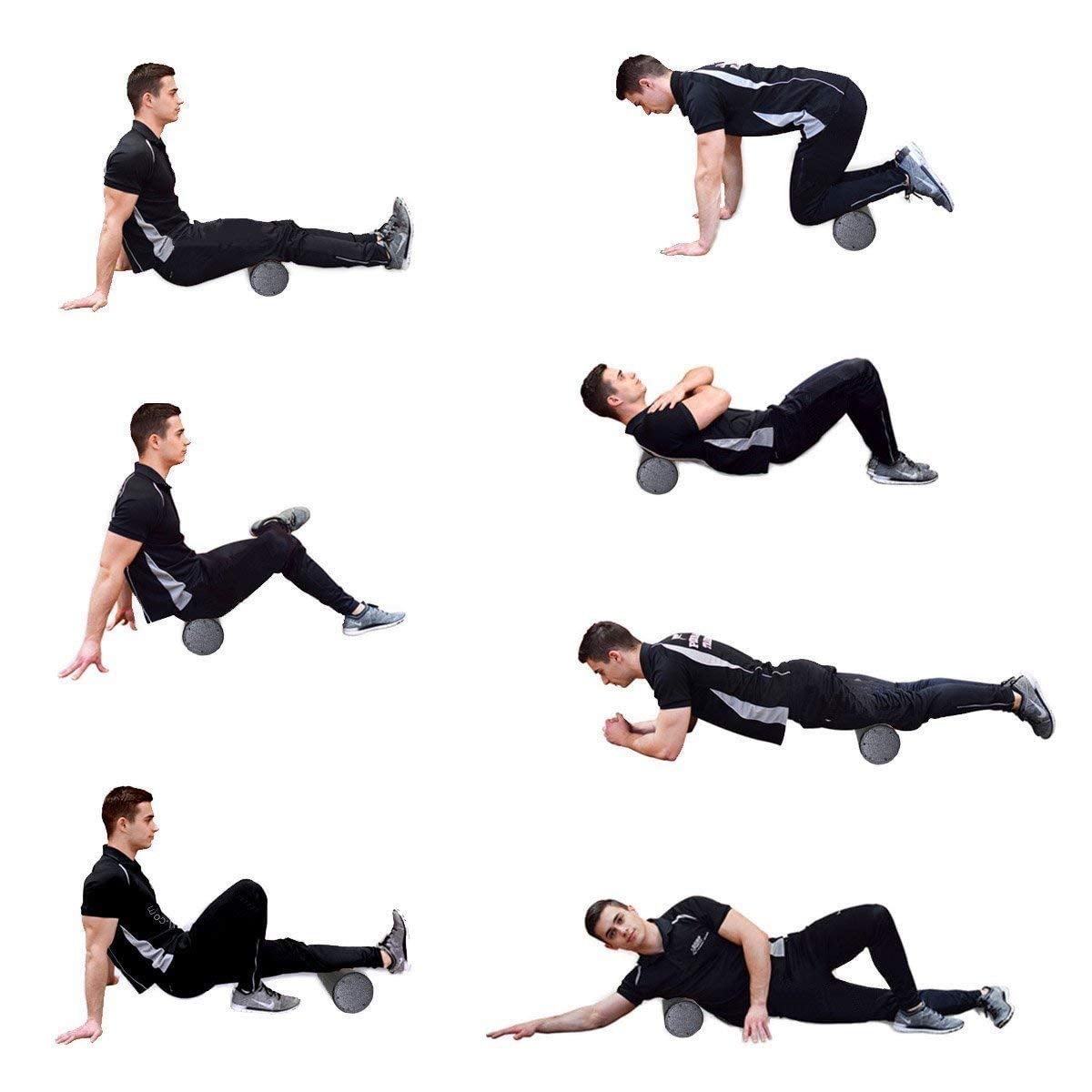 VLFit Rouleau de Mousse Yoga Pilates pour Le Massage entraînement Exercice Rehab Crossfit – 45 cm x 15 cm – Couleur au Choix