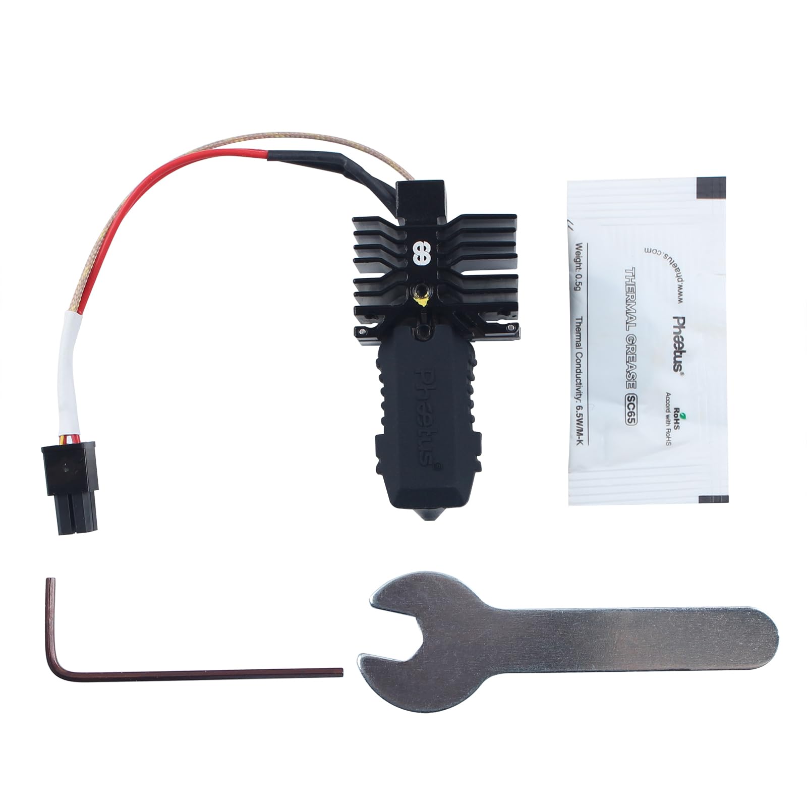 BCZAMD Zestaw wymienny Hotend do for Qidi Plus4: dysza 0,6 mm – ulepszona wersja z powłoką w całości z metalu Heatbreak radiator do szybkiego drukowania do 30 mm³/s akcesoria do drukarki 3D
