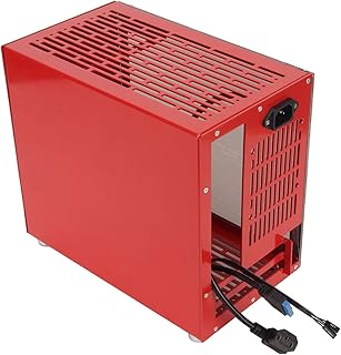 Mini Portable ITX Case, HTPC Computer Case All Aluminum Body, Porous Heat Dissipation Pc Case Supports Flex, Home Theater PC Case