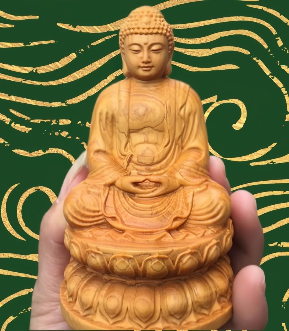 【修縁堂】時代木彫 木造仏像 仏師で仕上げ品 釈迦牟尼 彫刻工芸品 修縁堂】木彫り 仏像 釈迦如来立像 釈迦牟尼仏 彫刻 一刀彫 天然