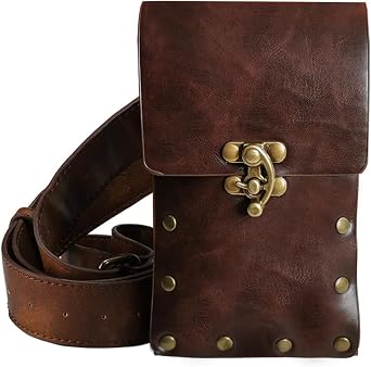 Larswon Plus Size Renaissance Bag Medieval Belt Pouch Leather Belt Pouch Leg Phone Holder Festival Faire