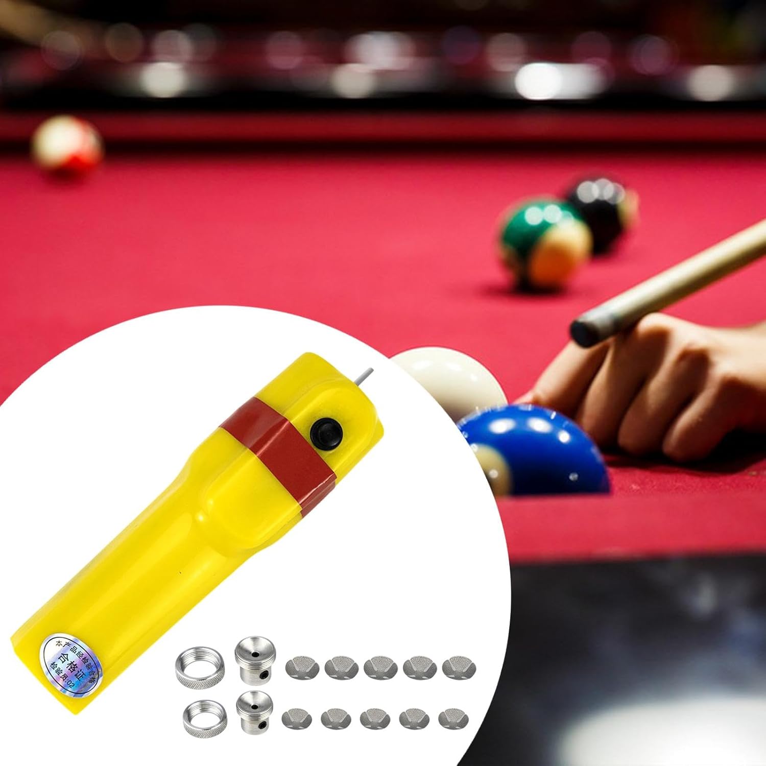 Yiju Pool Cue Tip Shaper Billiard Maintenance Rechargeable Repairing Billiard Accessory Electric Pool Cue Tip Tool Replacement