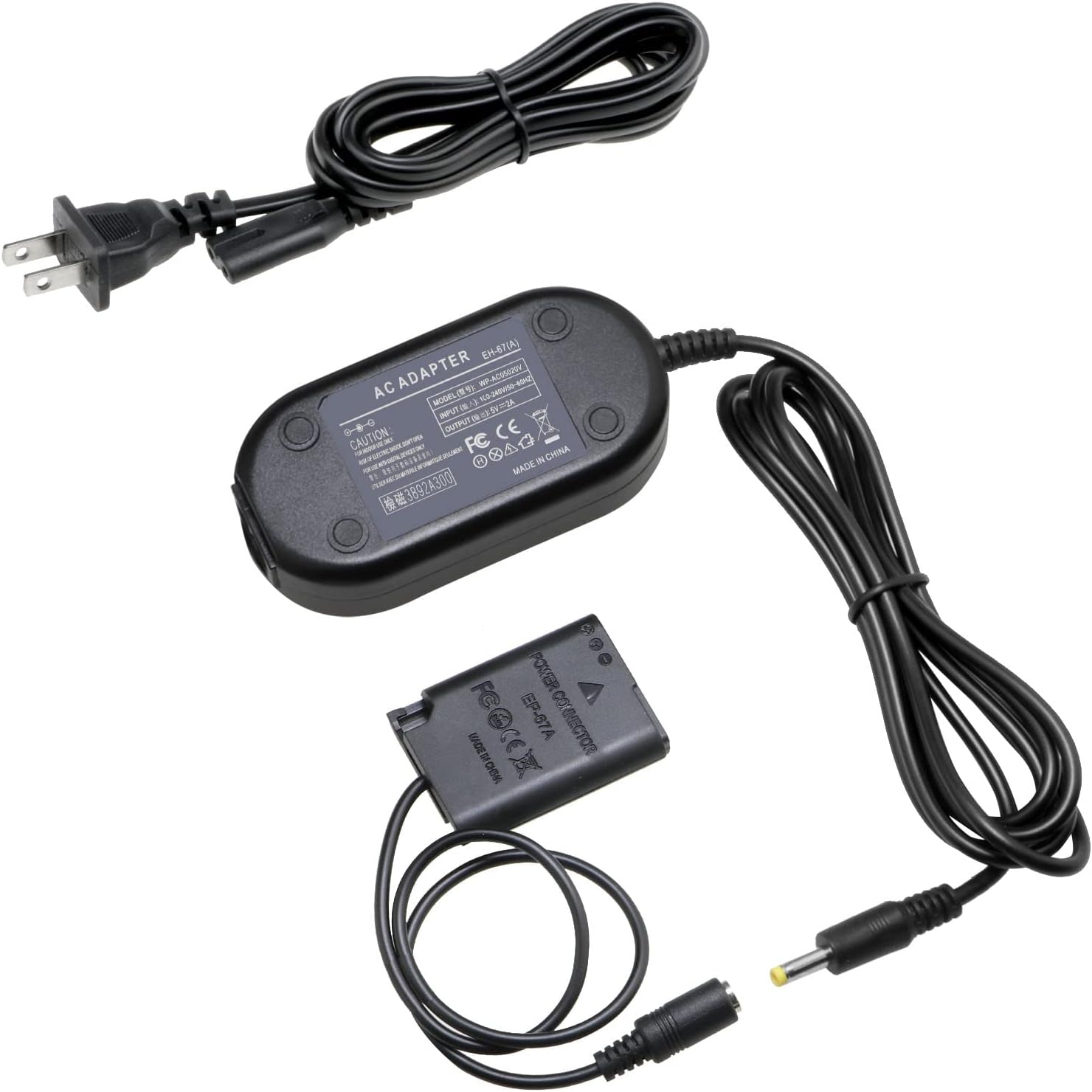 GLORICH EH-67A AC Power Adapter EP-67A DC Coupler Power Connector EN-EL23 ENEL23 Dummy Battery Kit for Nikon Coolpix P600 P610 P900 S810C B700 Digital Cameras