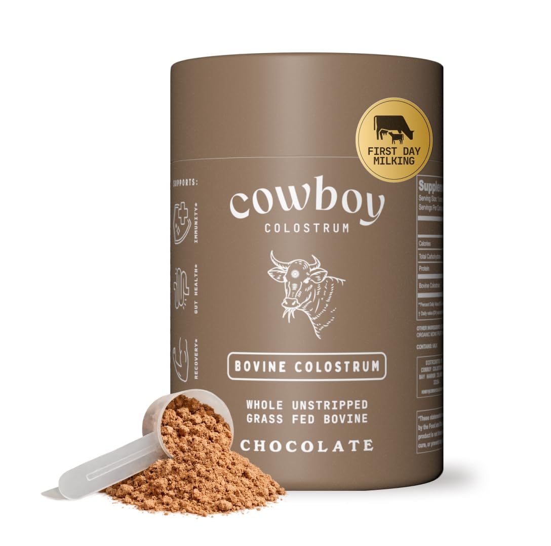 Cowboy - The Exclusive 1st Milking, Whole, Grass Fed Colostrum Supplement for Full Body Health - Bovine Colostrum Powder Packed w/Bioactive Nutrients - Sugar Free (Vanilla, 40 Servings) — Amazon image 8