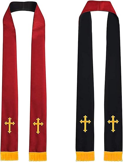 Blessume 1pc Clero Misa Estola Cruz Bordada Boda Estola | Cuotas Sin