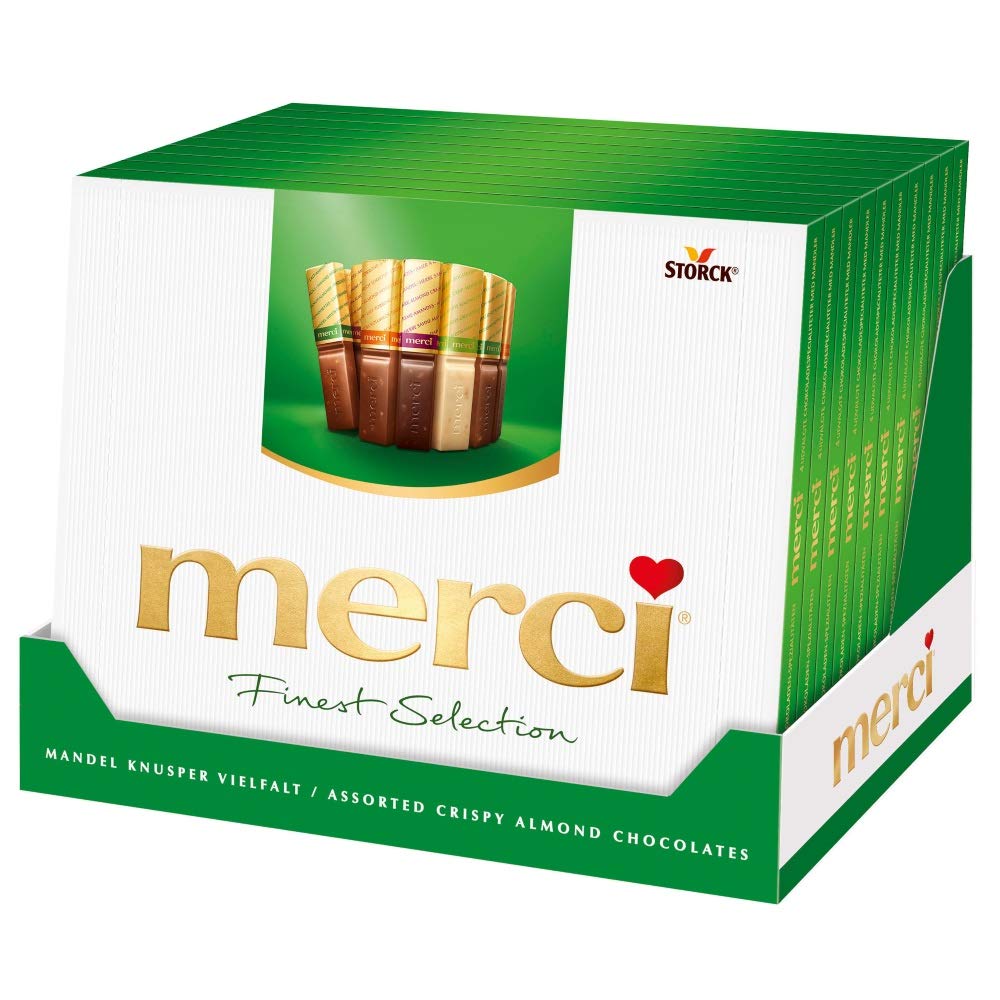 merci Finest Selection Mandel Knusper Vielfalt (10 x 250g) / Schokoladen-Spezialitäten