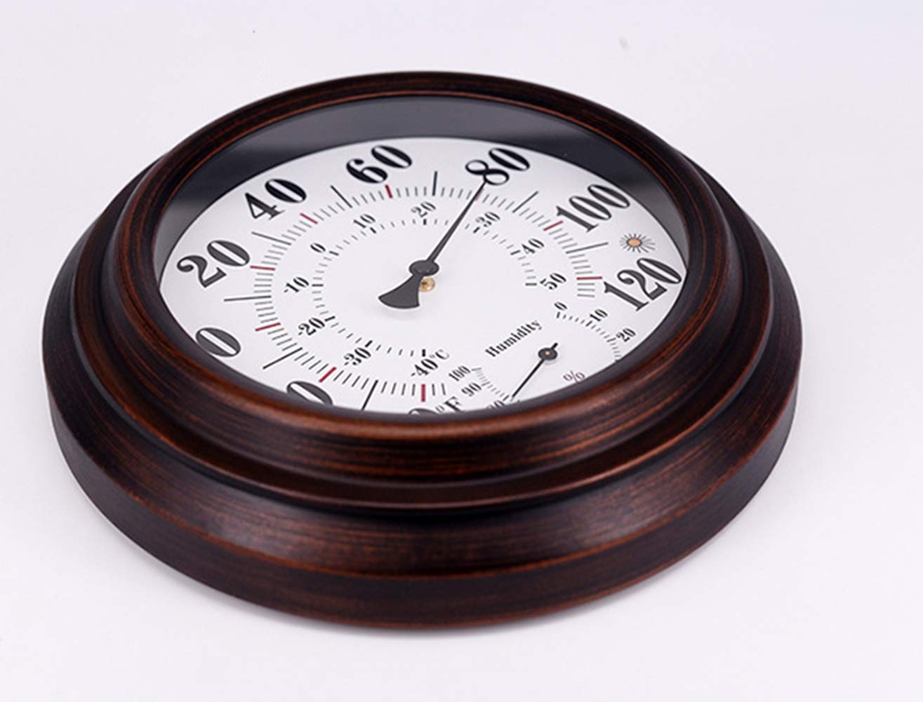 Dtacke Indoor Outdoor Weather Thermometer Outdoor thermometers Decorative for Patio Wall Thermometer (Thermometer/Hygrometer)