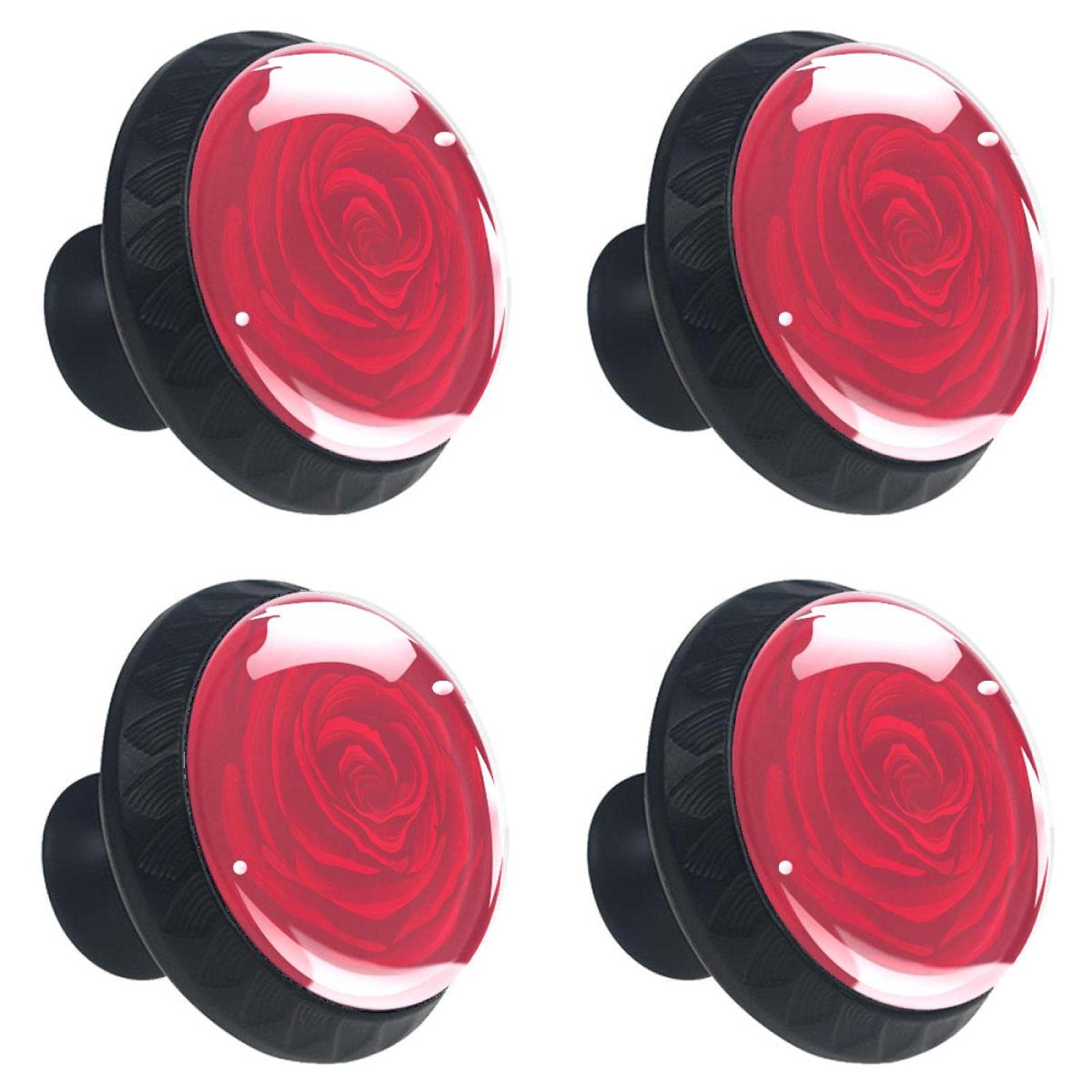 Poignées de tiroir en forme de roses rouges pour relooker un meuble ancien