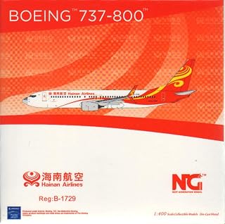 NGM58061 1:400 Hainan Airlines Airlines 737-800(S) Reg #B-1729 with Air China Nose (pre-Painted/pre-Built)