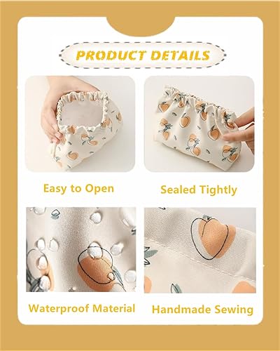 Miniatura 6 de 3 bolsas de cosméticos de bolsillo, bolsa de maquillaje pequeña portátil impermeable, sin cremallera, mini bolsa de almacenamiento de viaje para