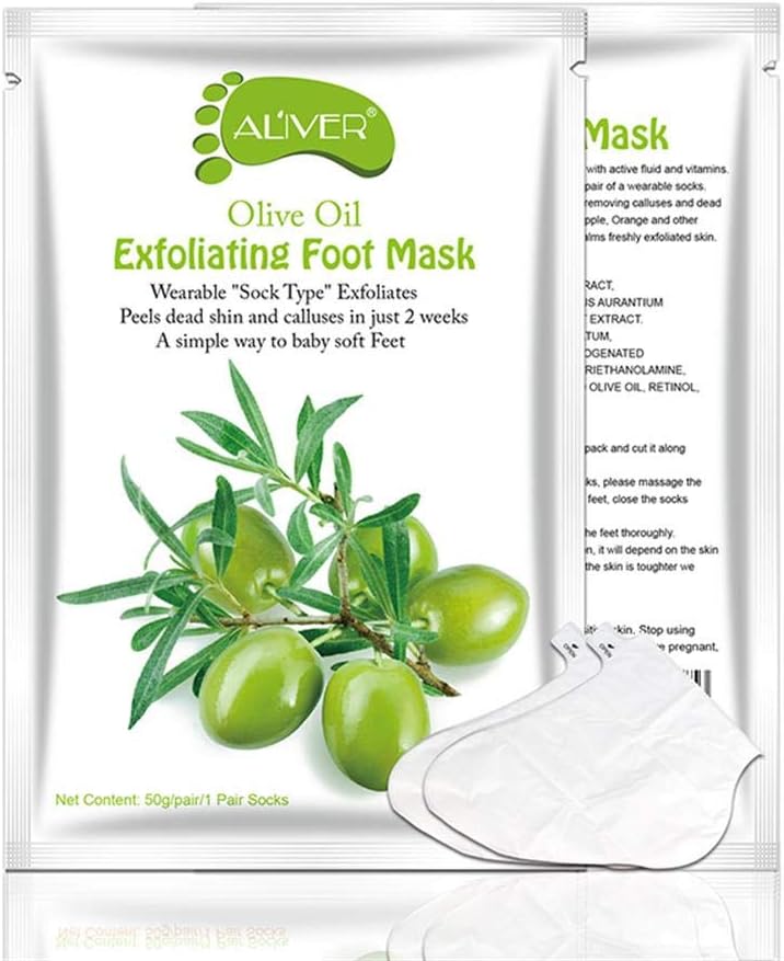Dingcaiyi 3 Pairs / 5 Pairs Of Foot Exfoliating Mask, Natural Foot Exfoliation, Removal Of Calluses And Dead Skin Cells, 8 Aroma Foot Masks For Men And Women's Foot Protection(3pcsA)