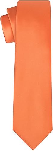 Vista 25 de KissTies Juego de corbatas de satén para hombre + pañuelo de bolsillo Rojo