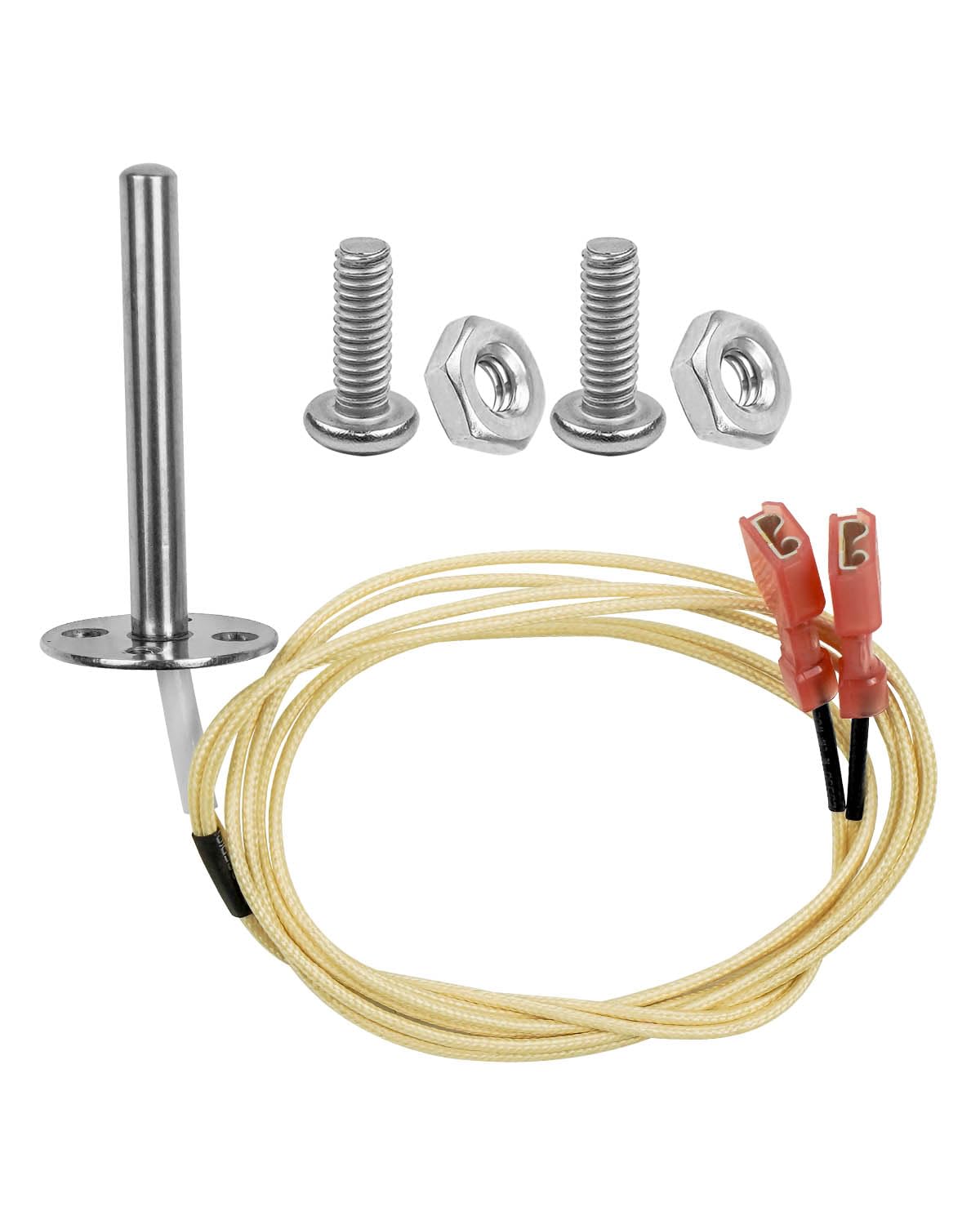 Tavaski RTD Temperature Probe Sensor Fit for Bullseye Recteq 380 RT-B380 RT-B380X Wood Pellet Grill, Digital Display for Outdoor Use, Stainless Steel