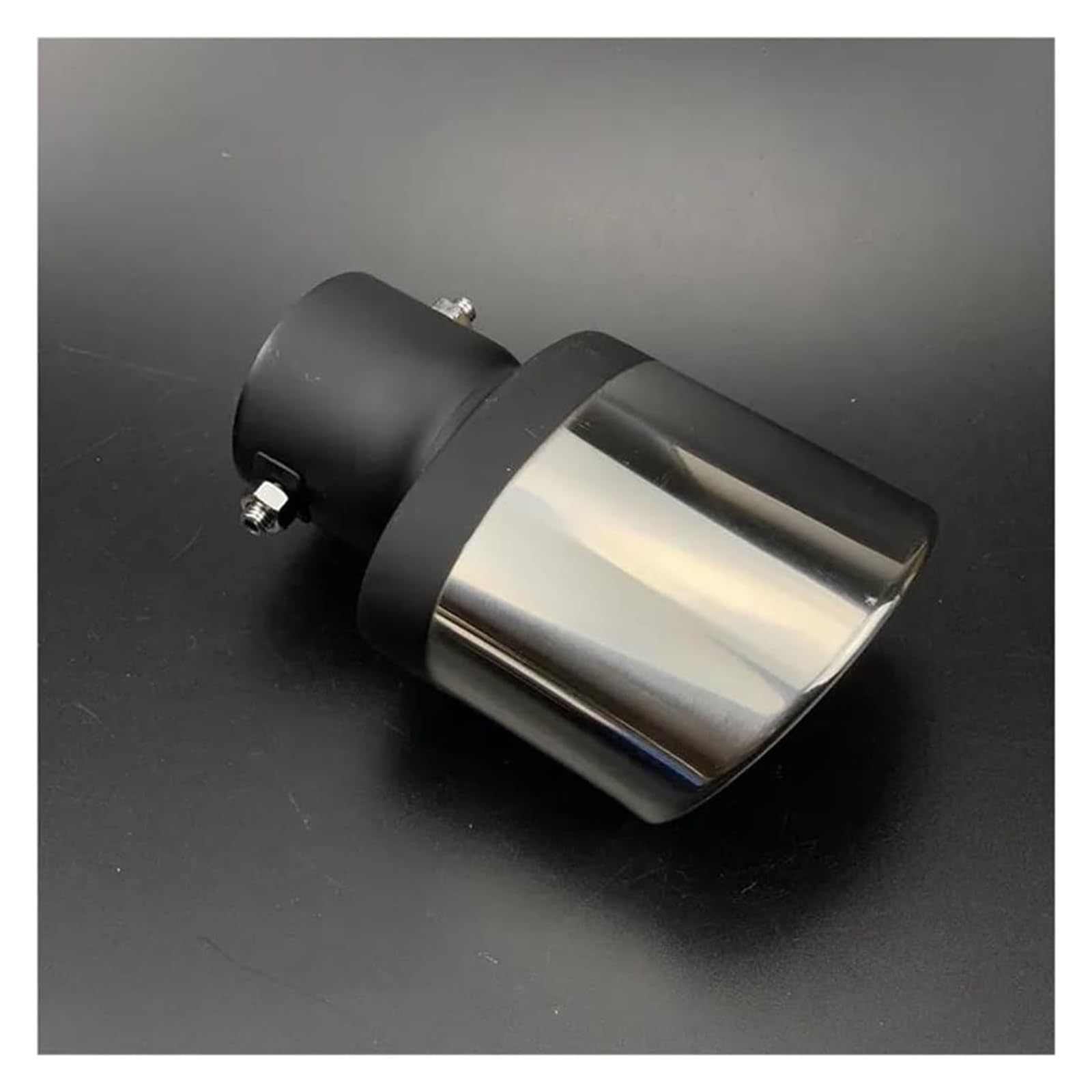 Tubo Escape para F&ORD para Mustang para Ranger para Figo F-150 F250 F350 F450 Punta De Escape Estilo De Coche Caja De Tubo De Tubo De Escape(B Type Straight Silv)