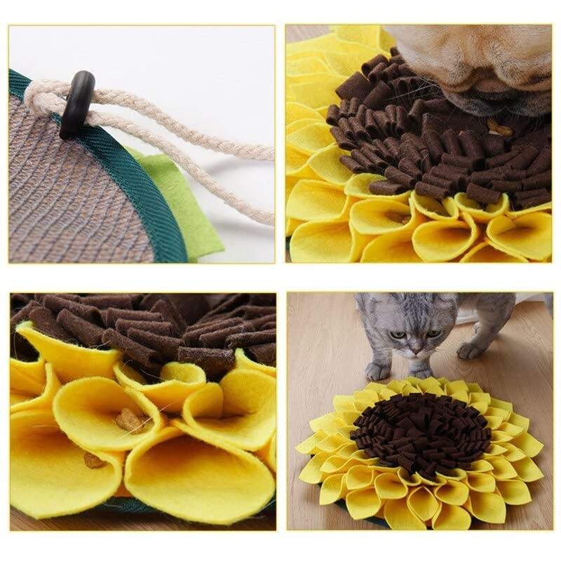 Tappeto Olfattivo Cane Pet Dog Snuffle Mat Naso Odore Formazione Sniffing Pad Alimentazione lenta Ciotola Distributore di cibo Tappeto Alleviare lo stress Lavabile Pieghevole Tappetino Olfattivo Cane