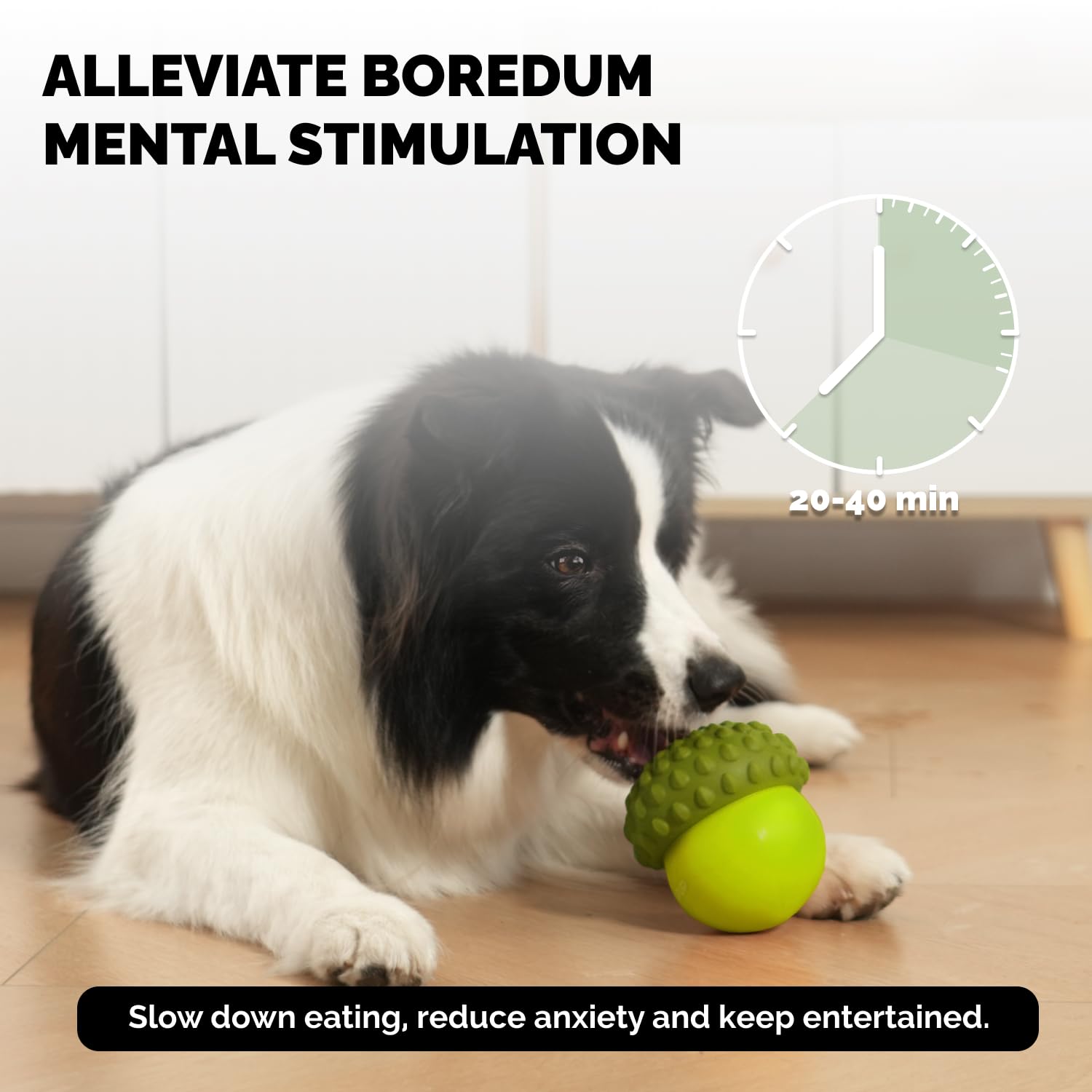 POPUPJOYS Dispensador de juguetes de rompecabezas para perros, juguetes interactivos para perros grandes y juguetes para perros medianos, bola de estimulación mental con tapa desmontable, juguete de