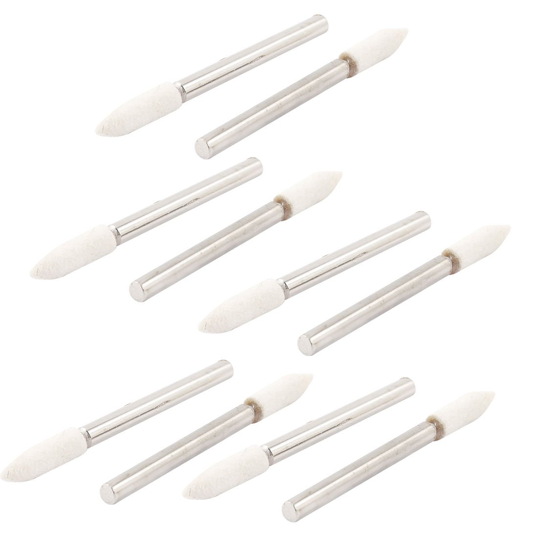 Aexit White 3.5mm Body Repair Tools Diameter Pointed Cone Mounted Wool Felt bo-bs Buffing Tool Grinders & Polishers 10 Pcs