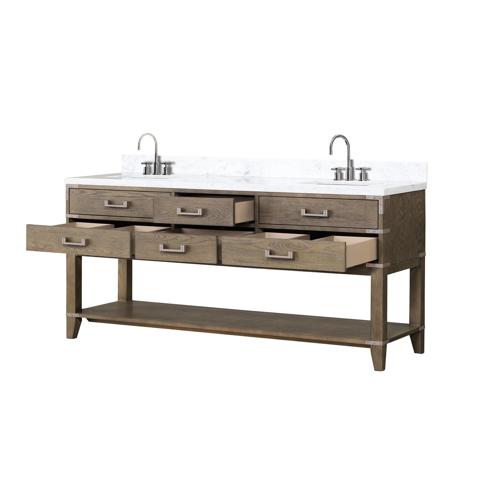 yuページ Amazon.com: Grey Oak Double Bath Vanity 72 in. W x 22 in. D