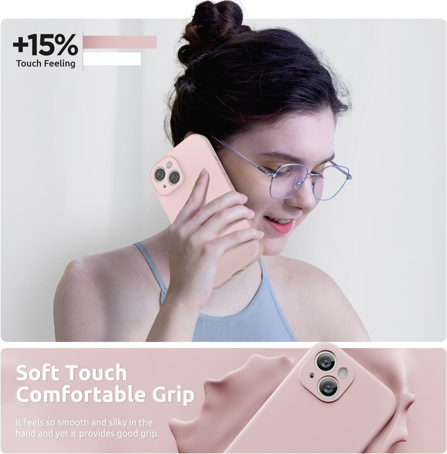 الحصري - سورفي جراب مصمم لموبايل ايفون 15 بلس مع واقي شاشة وحب... - view 6