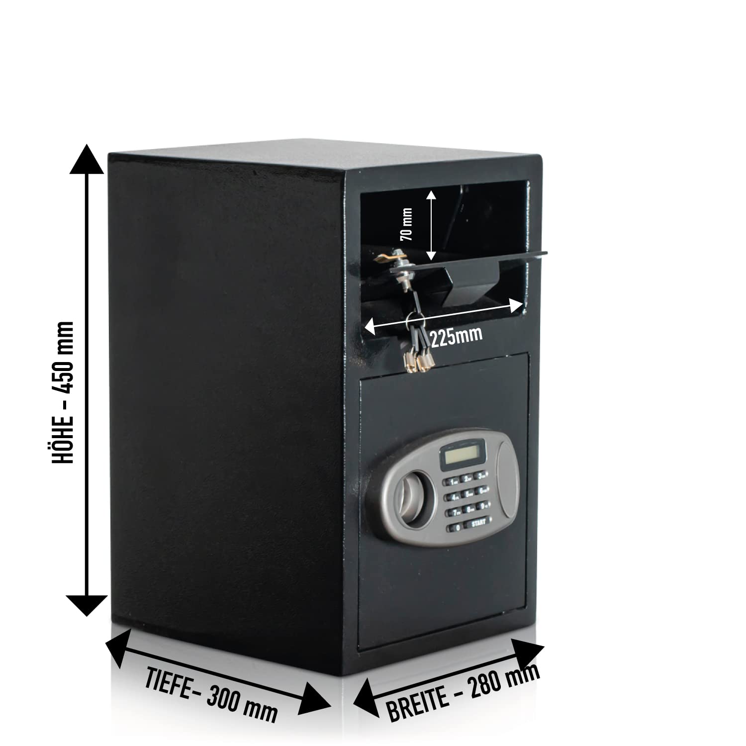 Coffre-Fort De Dépôt | Clapet D‘Insertion Verrouillable | Serrure Électronique