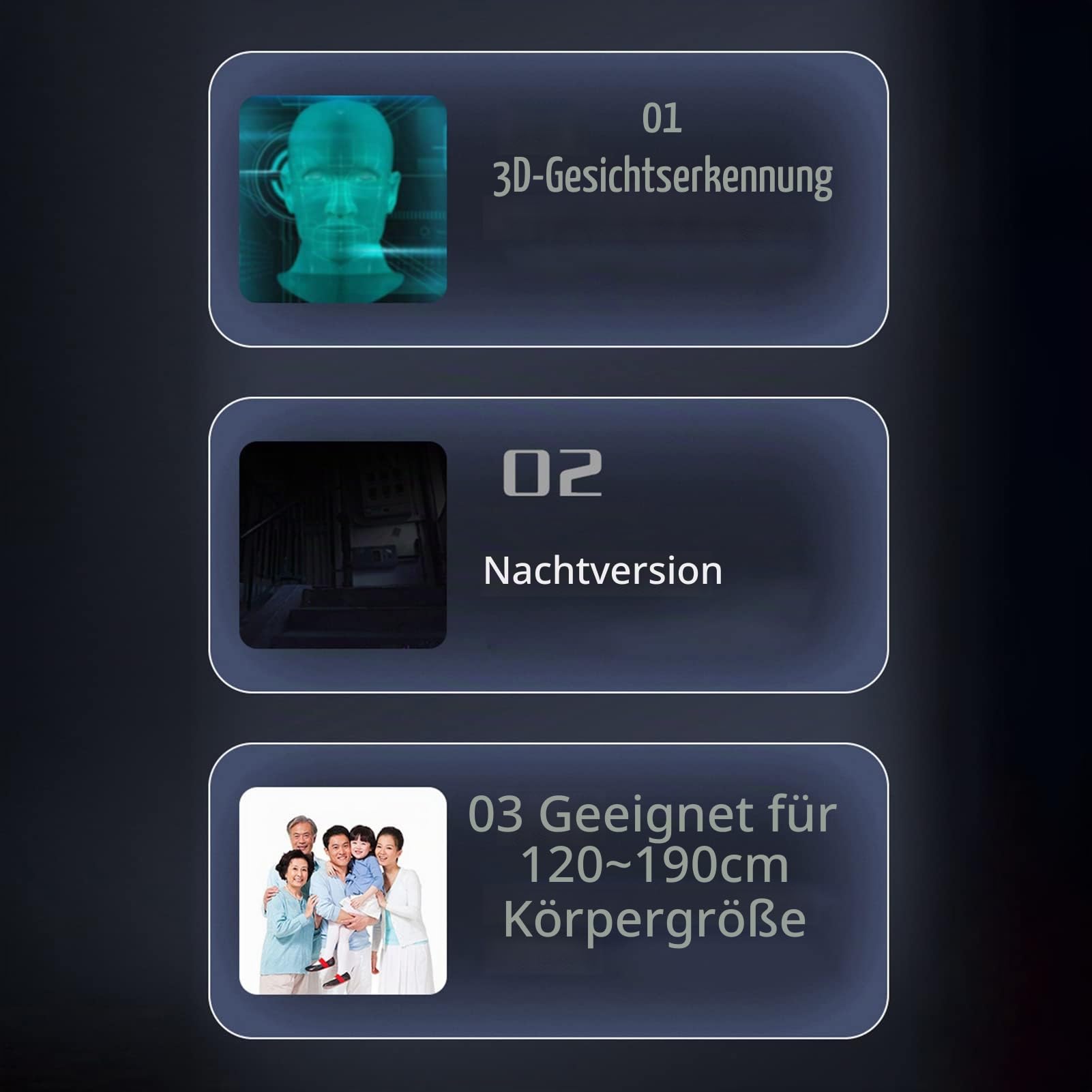 Irfora Fingerabdruck-Türschloss Smart Face Recognition APP Unlock 6 Unlocked Ways Locking Unlocking Automatic for Homes Apartments