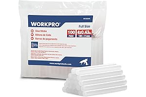 WORKPRO Full Size Hot Glue Sticks, 100-pack, 0.43x4 Inches