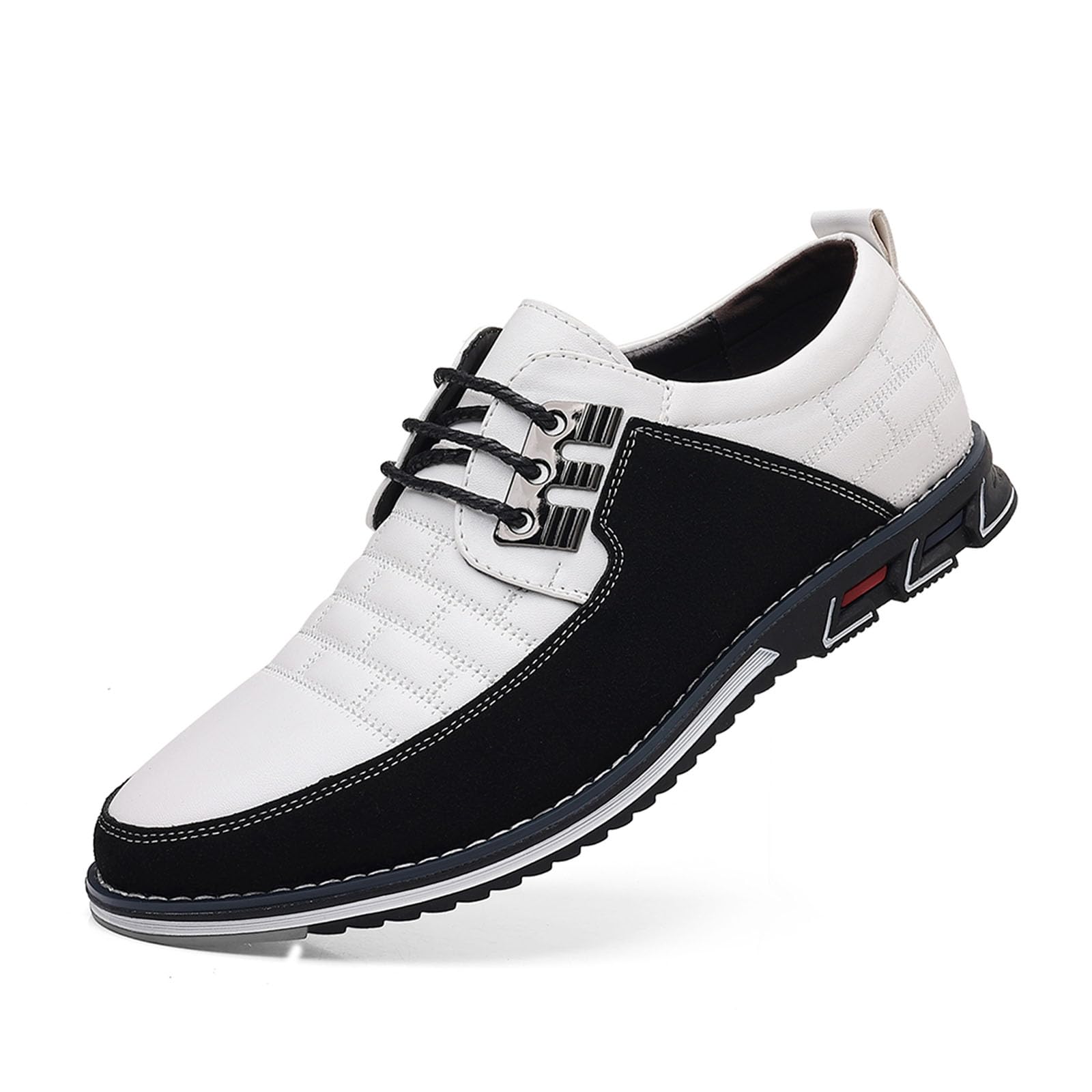 Men's Dress Shoes Casual Oxford Derby Leather Shoes Comfortable Business Formal Lace-Up Flats Slip-On Walking Loafers