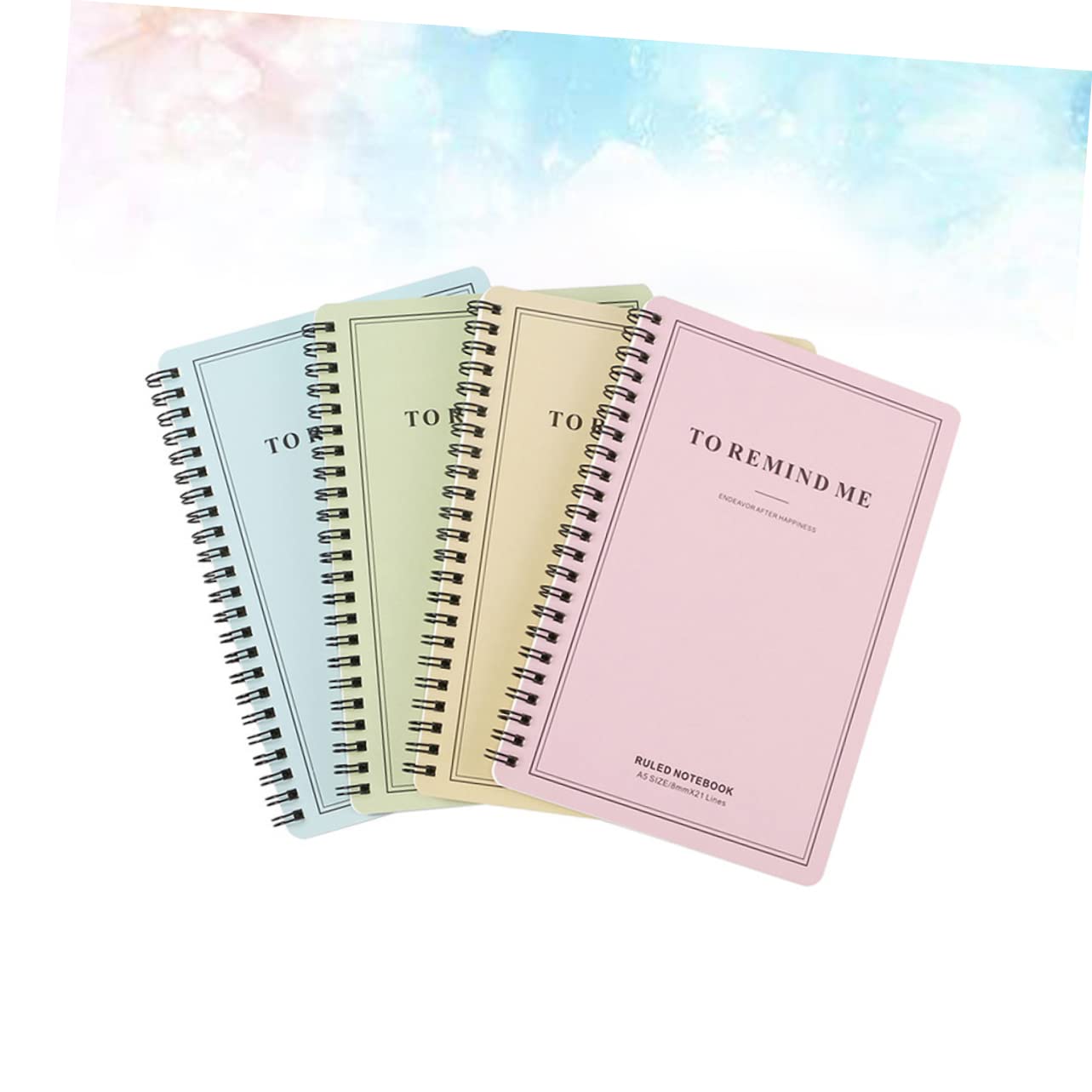 SHINEOFI 4pezzi Quaderni Spirale Con Copertina Semplice Notepad Per Diario Appunti e Viaggi Per Studenti e Attività Scolastiche
