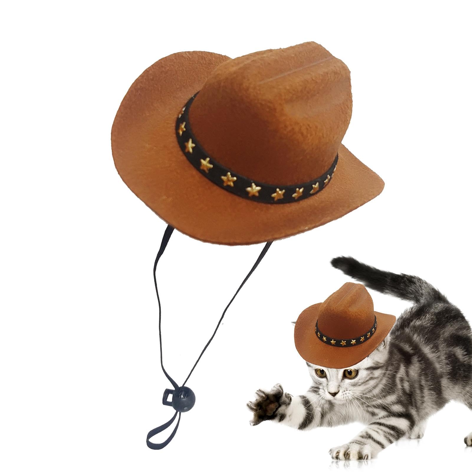 Cappello Cowboy Per Gatti E Cani Piccoli – Accessorio Divertente Per Halloween, Carnevale E Feste A Tema